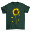 camiseta básica girassol com caveiras- Verde