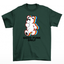 Camiseta Básica Unissex Com Estampa Ursinho Arco-íris Cores - verde