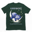 Camiseta básica com estampa ursinho dormindo na lua - verde