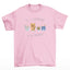 Camiseta Básica Unissex Com Estampa Ursinho No Varal Pendurado - Rosa Bebê