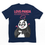 Camiseta Básica Love Panda- AZUL MARINHO