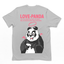 Camiseta Básica Love Panda - CINZA 