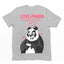 Camiseta Básica Love Panda - CINZA 