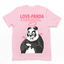 Camiseta Básica Love Panda - ROSA BEBE