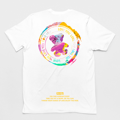 Camiseta Básica Love You Bear - BRANCO 