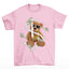Camiseta Básica Com Estampa Ursinho Dinheiro - rosa bebê
