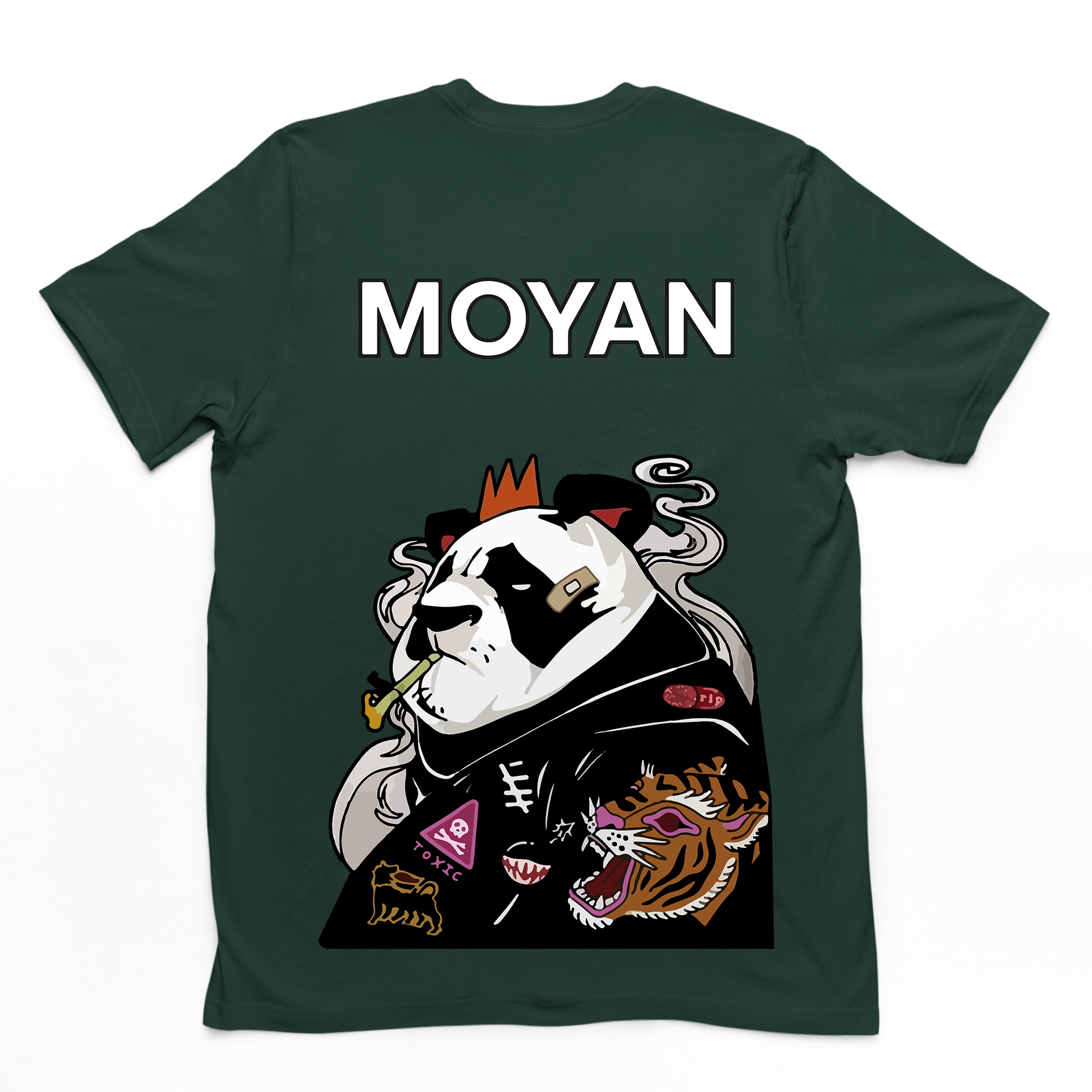 Camiseta Básica Moyan King Panda- Verde 