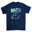 Camiseta Básica azul marinho Unissex Com Estampa Urso De Pelúcia - Azul Marinho 