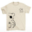 Camiseta Básica Feminina pérola com Estampa Ursinho Acenando - Pérola