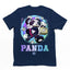 camiseta básica com estampa panda mecanico - Azul Marinho