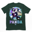 Camiseta básica com estampa panda mecanico - Verde