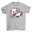 Camiseta básica com estampa panda preguiçoso - Cinza
