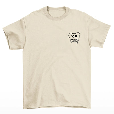 Camiseta Básica pérola Unissex Com Estampa Ursinho - Pérola