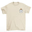 Camiseta pérola com ursinho fofo de bolso