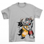 Camiseta Básica Cinza Unissex Com Estampa Ursinho Robo - Cinza