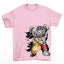 Camiseta Básica Rosa Unissex Com Estampa Ursinho Robo - Rosa Bebê