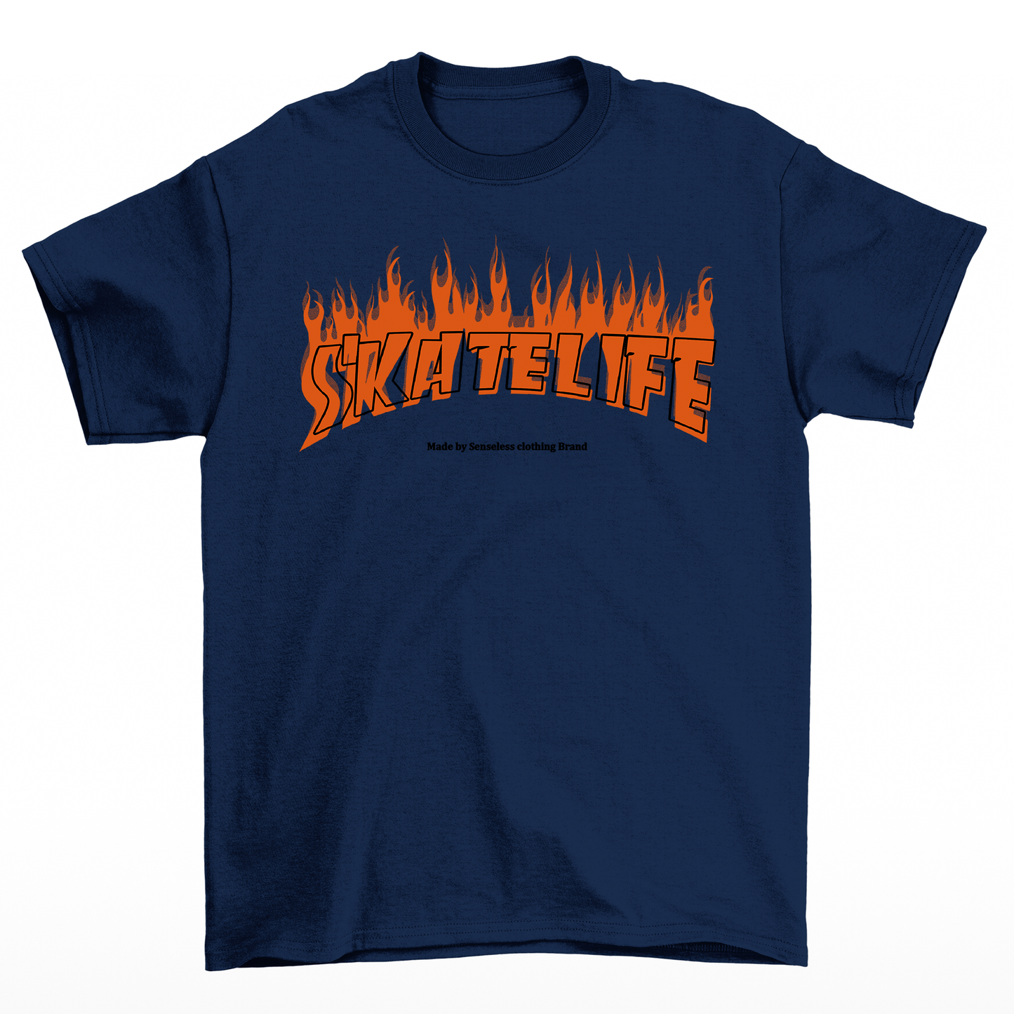 Camiseta Básica Algodão Skatelife Urban - azull marinho