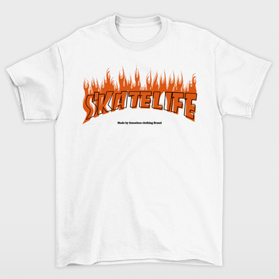 Camiseta Básica Algodão Skatelife Urban - branco