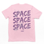Camiseta Básica Space Space Bear  - rosa bebê