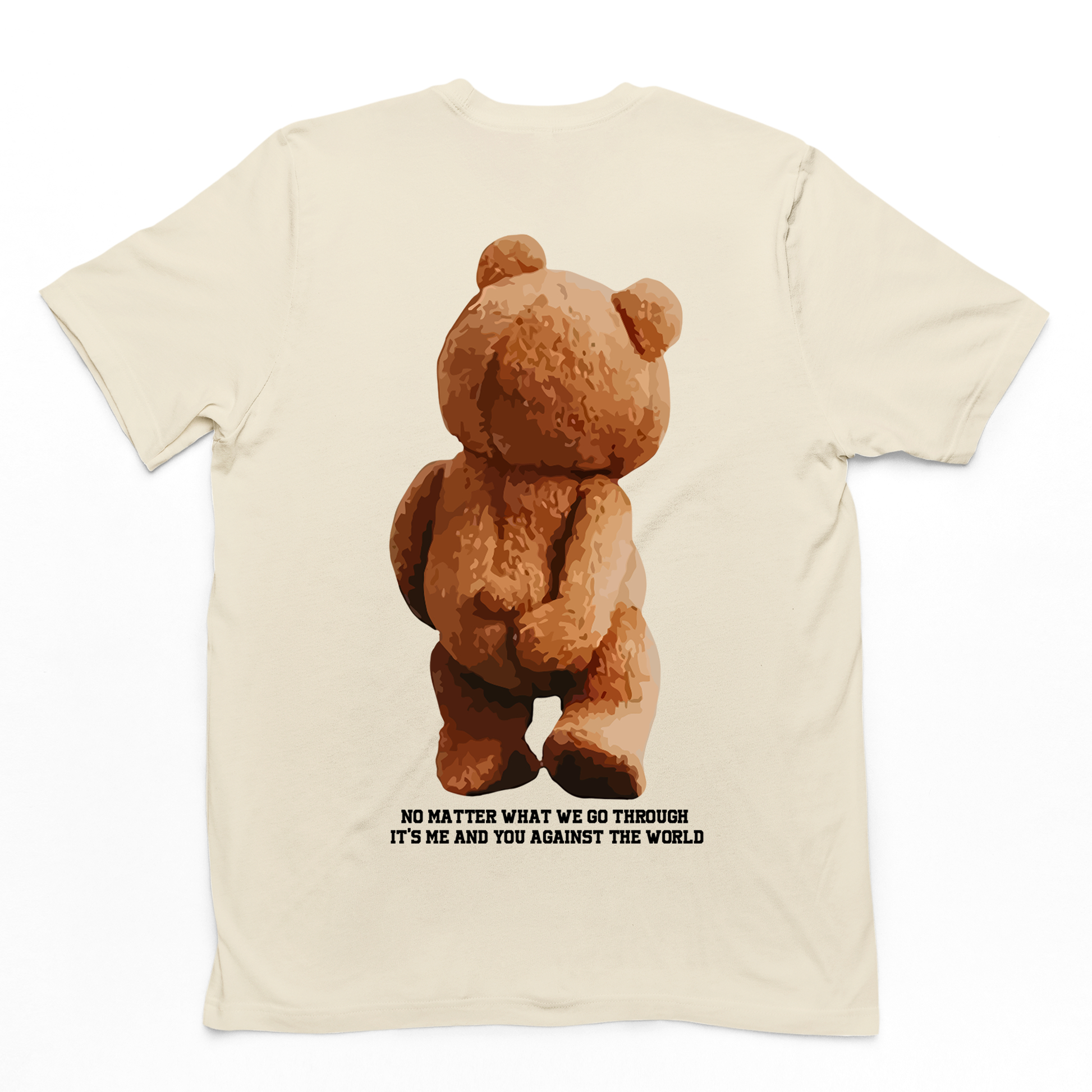 camiseta básica pérola com estampa ursinho engraçado - Pérola
