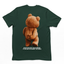 camiseta básica verde com estampa ursinho engraçado - Verde