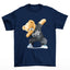 camiseta básica azul estampa urso dab - Azul Marinho