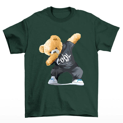 camiseta básica verde estampa urso dab - Verde