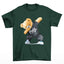 camiseta básica verde estampa urso dab - Verde