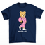 camiseta básica azul marinho ursinha de bolsa -Azul Marinho