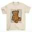 Camiseta basica pérola com estampa teddy ursinho - Pérola