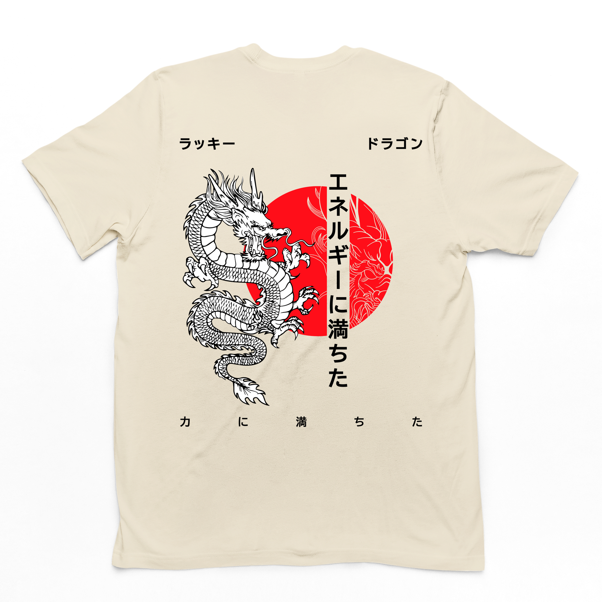 Camiseta Básica Unissex Dragão Japonês Style - Pérola