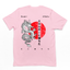 Camiseta Básica Unissex Dragão Japonês Style - Rosa Bebê