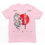 Camiseta Básica Unissex Dragão Japonês Style - Rosa Bebê
