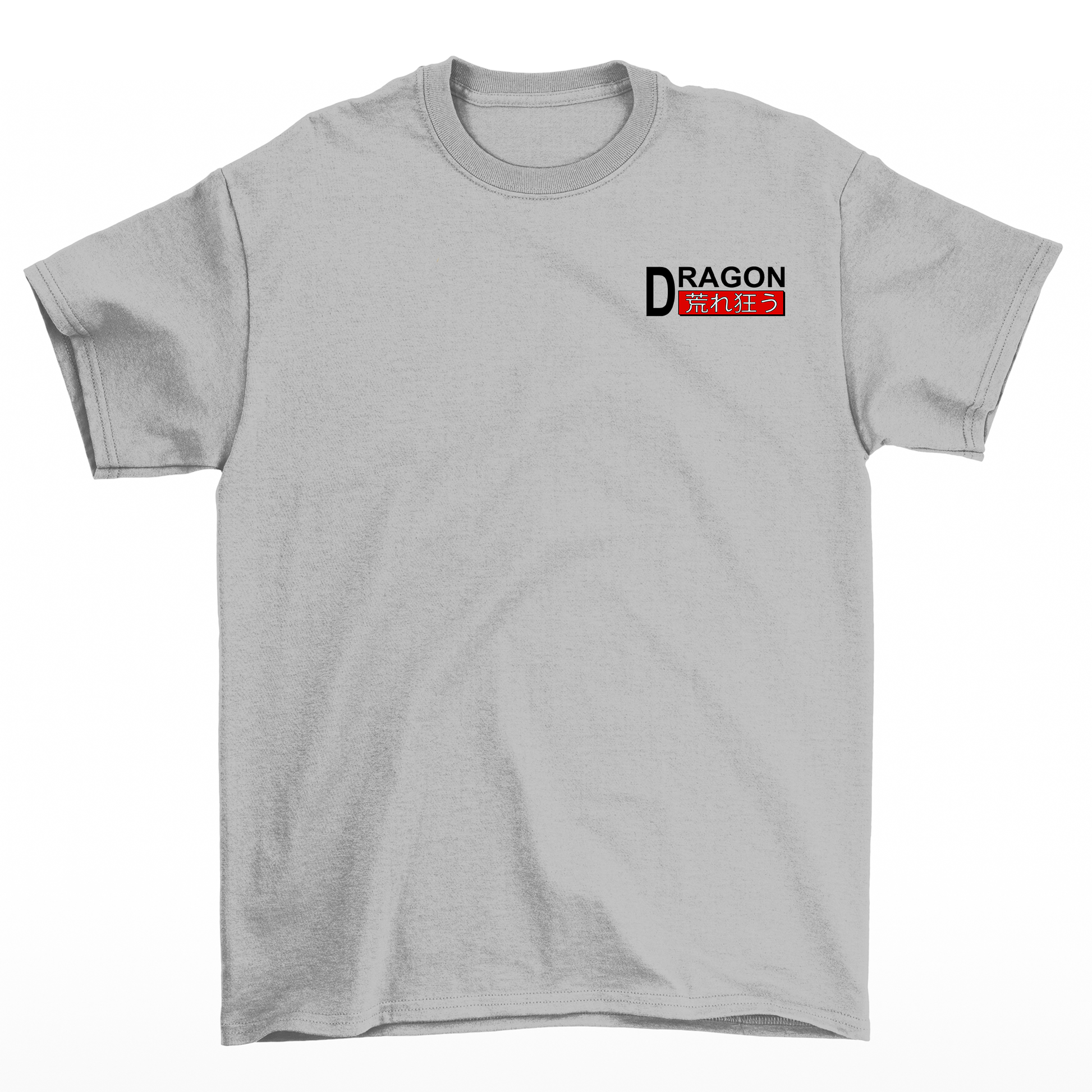 Camiseta Básica Unissex Dragon Lead The Trend Japão Frente - Cinza 