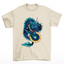 Camiseta Básica Unissex Dragon Print Japonêse - Pérola 