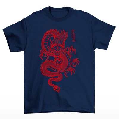 Camiseta Básica Unissex Red Dragon - Azul Marinho 