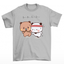 Camiseta básica cinza com estampa panda exercício - Cinza 