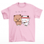 Camiseta básica rosa bebê com estampa panda exercício - Rosa Bebê