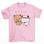 Camiseta básica rosa bebê com estampa panda exercício - Rosa Bebê