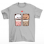 Camiseta Básica estampa de ursinhos no copo - Cinza
