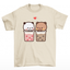 Camiseta Básica estampa de ursinhos no copo - Pérola