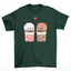 Camiseta Básica estampa de ursinhos no copo - Verde