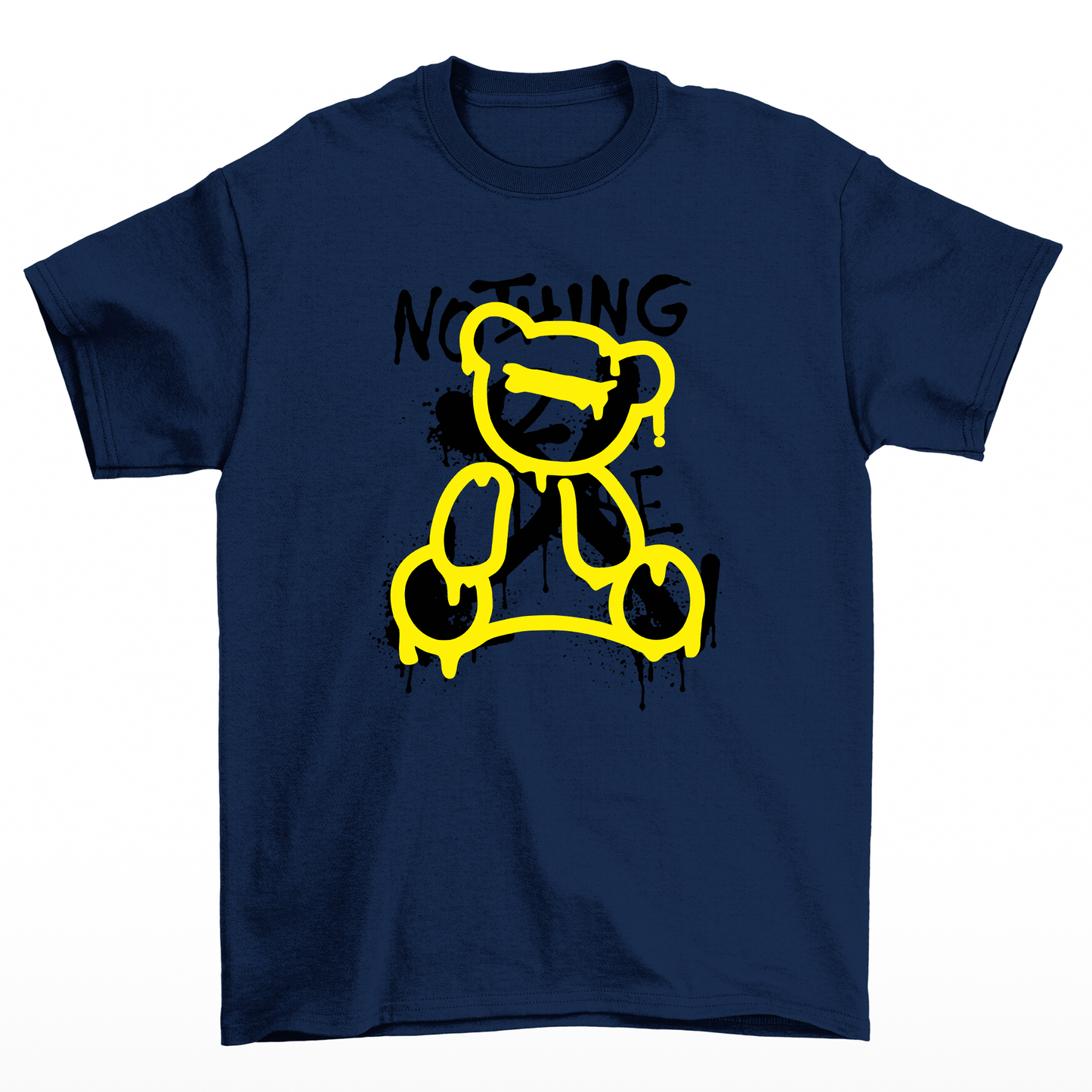 camiseta básica azul marinho
estampa de urso nothing 