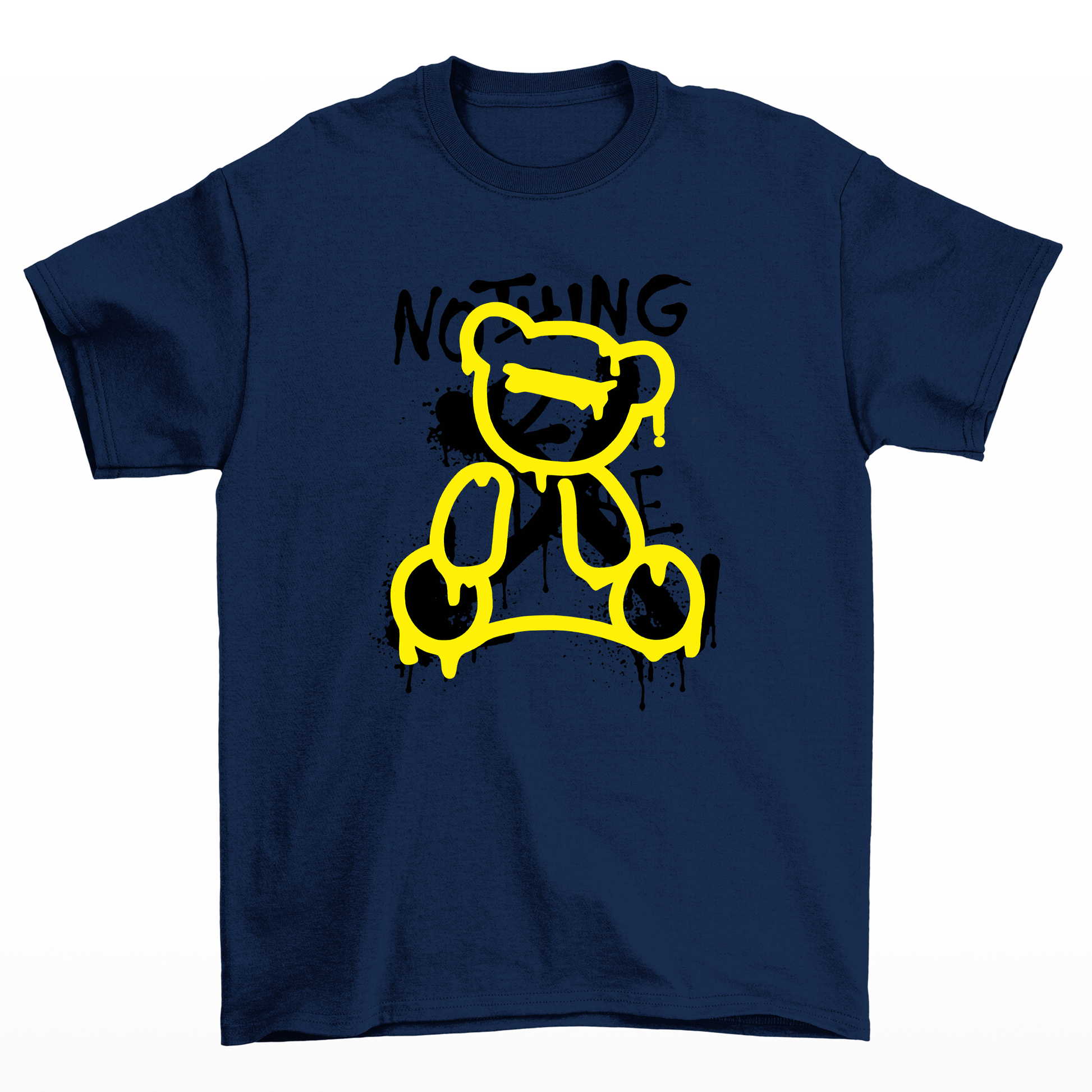 camiseta básica azul marinho
estampa de urso nothing 