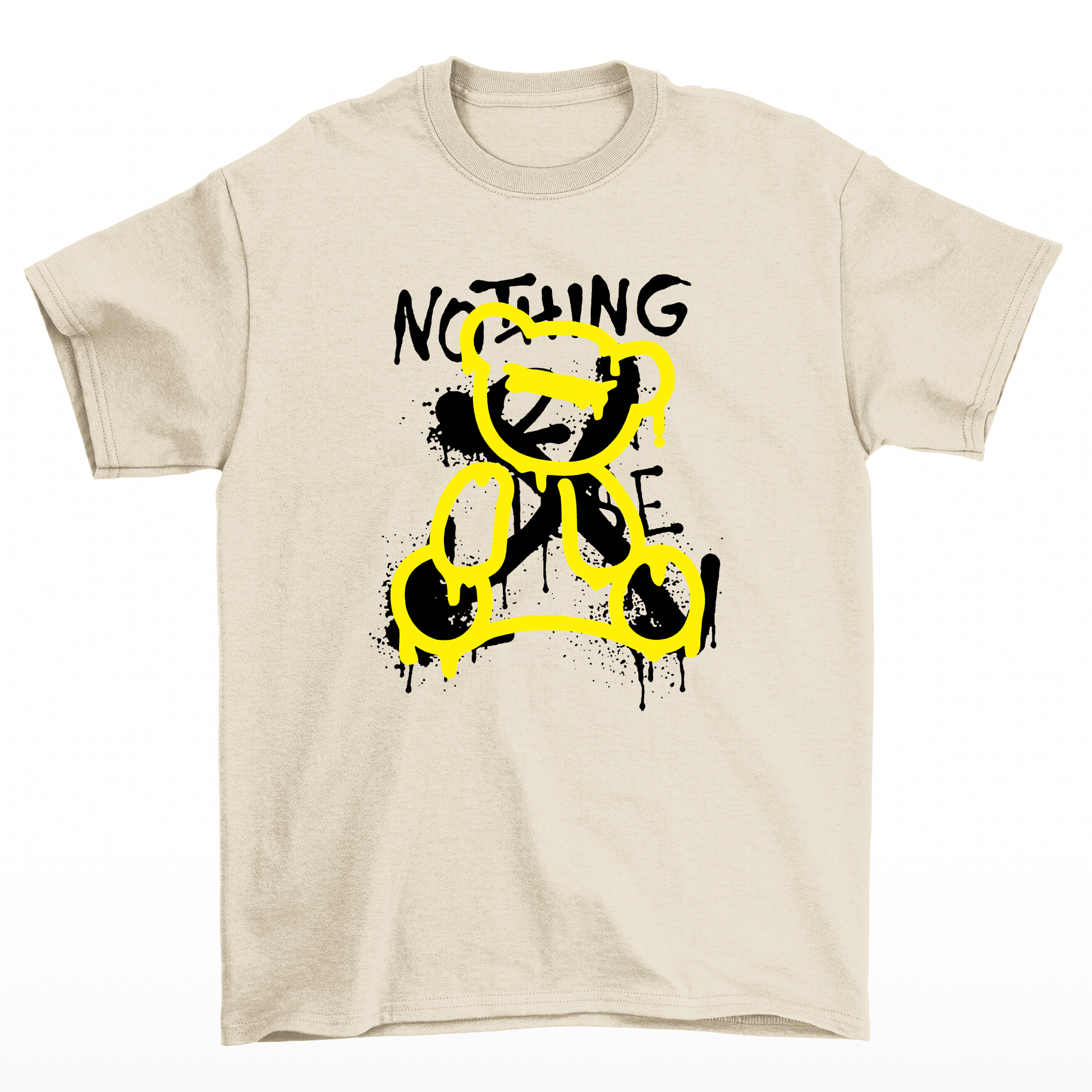 camiseta básica pérola estampa de urso nothing 