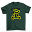 camiseta básica verde estampa de urso nothing 