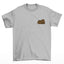 camiseta básica cinza com estampa de urso dormindo 