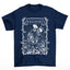 Camiseta Básica Feminina Valentine Skeleton Romance-  Azul-marinho