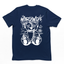 Camiseta Básica Unissex Com Estampa Ursinho Sentado - Azul Marinho