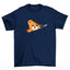 Camiseta Básica azul marinho Unissex Com Estampa Ursinho Ziper - Azul Marinho